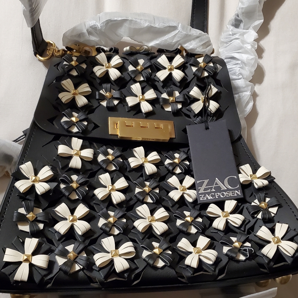 Nwt Zac ZacPosen Black backpack/shoulder and top handle bag.